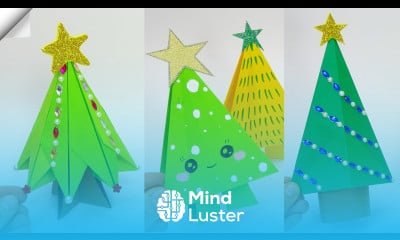 3 easy ways Paper Christmas tree Christmas paper crafts 2023