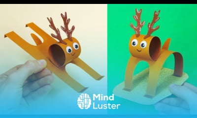 Jumping Christmas deer DIY paper crafts Paper toys Christmas crafts deer