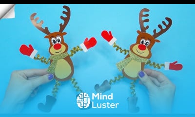 How to make paper Christmas deer Moving paper toys Easy paper crafts