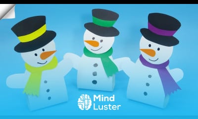 Easy Paper snowman Christmas paper crafts 2023