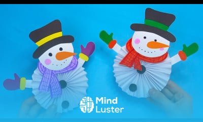 How to make paper snowman DIY christmas