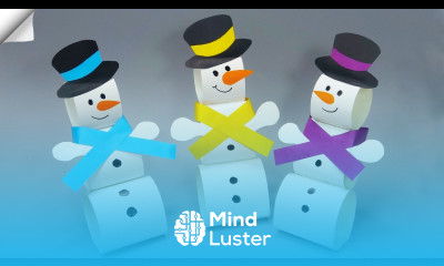 Snowman paper Christmas paper crafts 2023