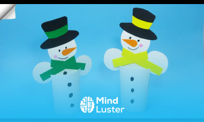 Paper snowman easy Christmas paper crafts 2023