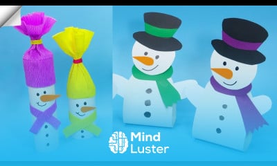 3 diy Easy Paper snowman Christmas crafts 2023