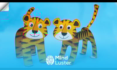 Moving paper tiger Symbol 2022 tiger Easy paper crafts ideas