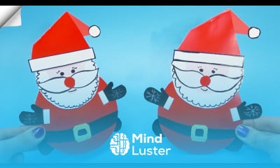 DIY santa claus Christmas moving paper toys Santa claus paper crafts