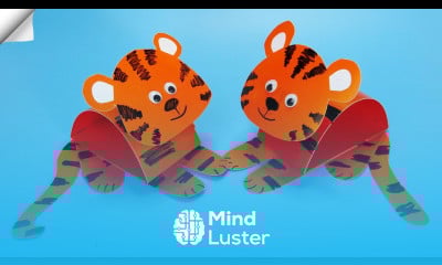 Symbol 2022 tiger Christmas crafts Moving paper tiger