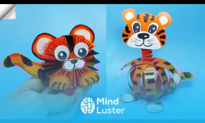 5 DIY ideas easy paper crafts Symbol 2022 paper tiger How to make paper TIGER