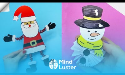 5 DIY christmas Easy paper crafts 5 minute crafts christmas Moving christmas toys