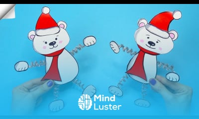 Moving christmas toys How to make paper bear Christmas paper crafts 2022