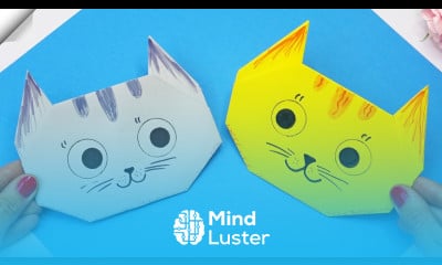 Paper crafts Paper CAT Origami CAT face