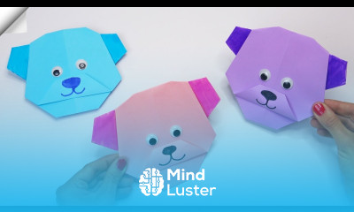 Easy paper crafts Paper bear Origami bear face