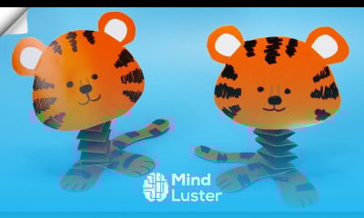 Symbol 2022 tiger Christmas crafts Moving paper tiger