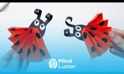 Paper Ladybug Moving paper toys Easy Paper crafts