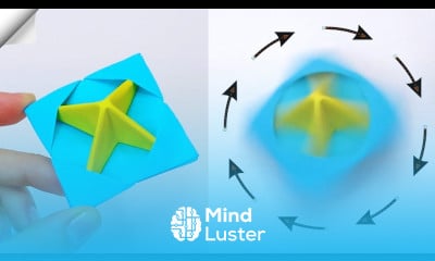 Spinning top from paper Paper toy antistress