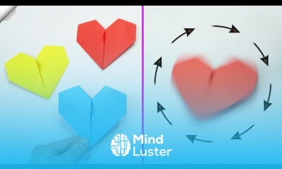 Spinning top from paper Paper toy antistress diy paper spinning top heart