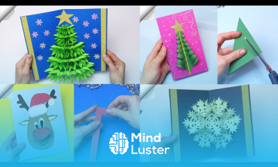 4 DIY christmas cards easy How to make christmas card Christmas card ideas