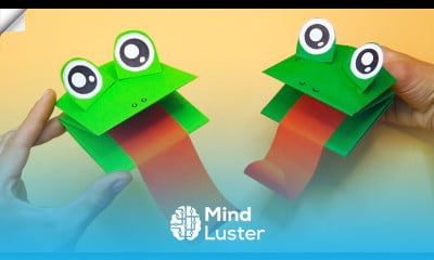 How to Make a FROGS Paper Puppet Moving paper toys Easy paper crafts