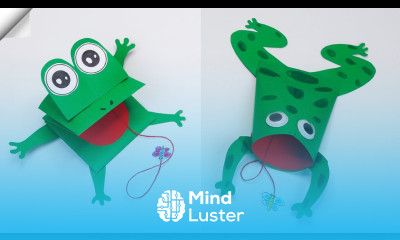 4 DIY easy paper FROG Crazy Frog Moving paper TOYS