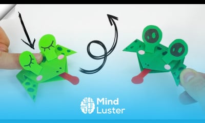 Jumping paper frog Moving paper toys