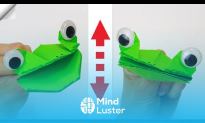 Crazy Frog Moving paper TOYS Easy origami frog