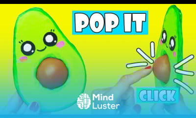 Avocado pop it DIY fidget toys How to make fidget toys