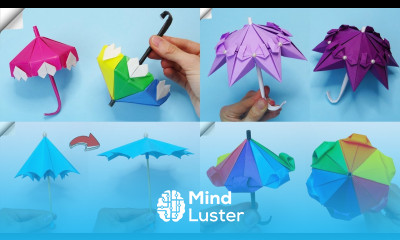 5 DIY paper Umbrella Easy paper craft Paper toys making