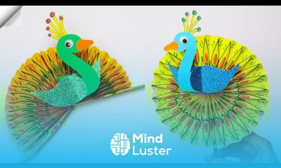 3D Paper peacock How to make a peacock Moving paper toys