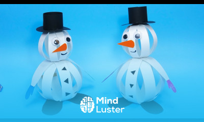 How to make paper snowman DIY christmas