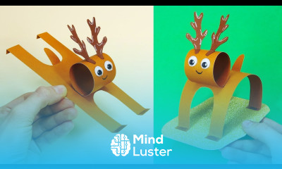 Jumping Christmas deer DIY paper crafts Paper toys Christmas crafts deer