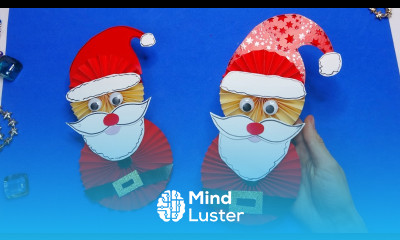 Craft ideas DIY paper santa claus Moving paper toys DIY christmas