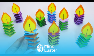 DIY christmas How to make paper candles Easy paper crafts