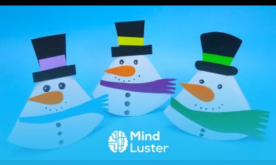 DIY christmas How to make paper snowman Easy paper crafts