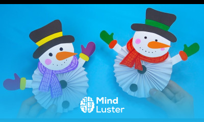 How to make paper snowman DIY christmas