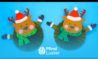 Christmas deer Easy paper crafts 5 minute crafts christmas