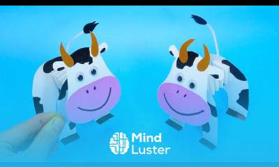 DIY christmas How to make paper cow Easy paper crafts