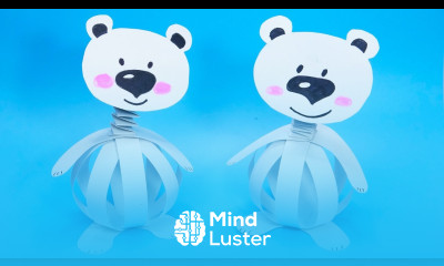 DIY christmas How to make paper bear Easy paper crafts Moving paper toys