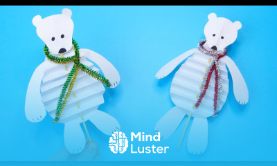 DIY christmas How to make paper bear Easy paper crafts Moving paper toys