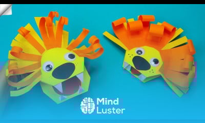 How to Make a LION Paper Puppet Moving paper toys