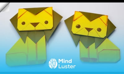 DIY Paper LION Easy origami toys