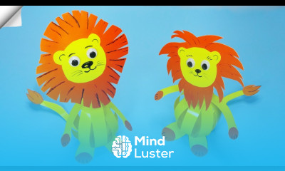 DIY Paper LION Moving paper toy