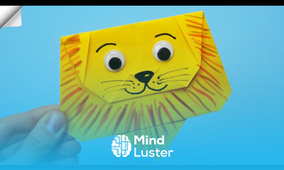 Paper LION easy DIY paper crafts Origami LION face