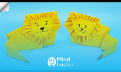 Paper LION easy DIY paper crafts