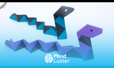 Amazing Paper origami Snake Moving paper toys easy