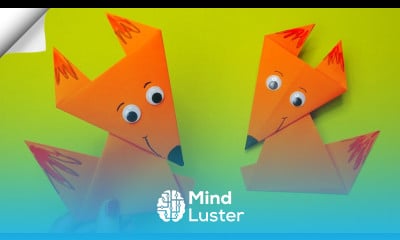 Origami FOX DIY Paper crafts Easy origami toys