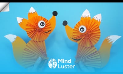 paper fox easy paper crafts moving paper toys