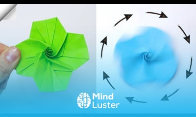 Paper toy antistress Spinning top from paper