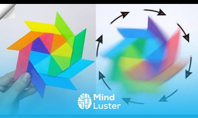 Paper toy antistress Spinning top from paper