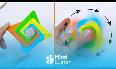 Spinning top from paper Paper toy antistress