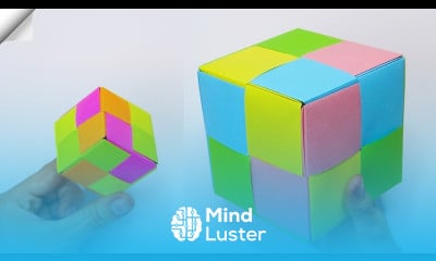 4 color Paper CUBE Paper crafts Paper toy